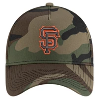 Men's New Era Camo San Francisco Giants Woodland Team Pop 9FORTY A-Frame Adjustable Hat