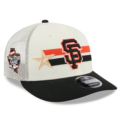 Men's New Era  Cream/Black San Francisco Giants 2024 MLB All-Star Game Workout Meshback Low Profile 9FIFTY Snapback Hat