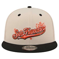 Men's New Era  Cream/Black San Francisco Giants Team Art 9FIFTY Snapback Hat