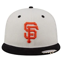 Men's New Era Cream/Black San Francisco Giants Two-Tone Corduroy 59FIFTY Fitted Hat