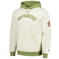 Men's New Era Cream/Green San Francisco Giants Color Pop Pullover Hoodie