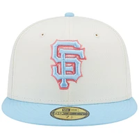 Casquette ajustée 59FIFTY printemps couleur crème/bleu clair San Francisco Giants New Era pour homme