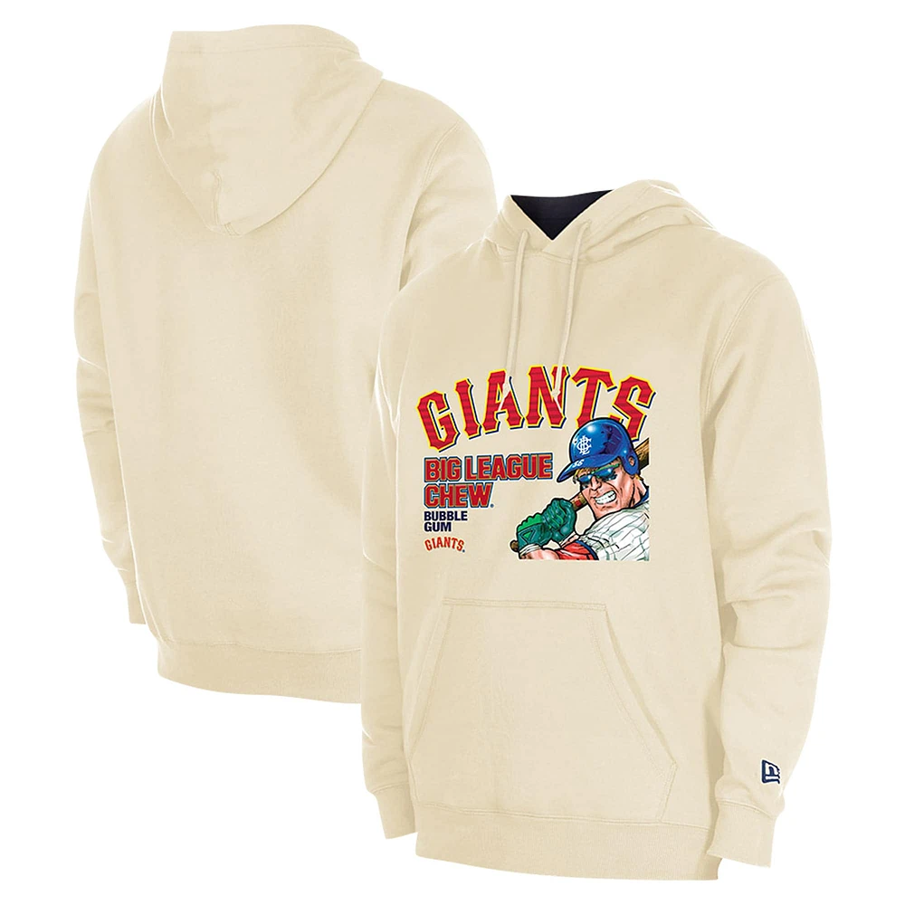 Men's New Era Cream San Francisco Giants Big League Chew Pullover Hoodie