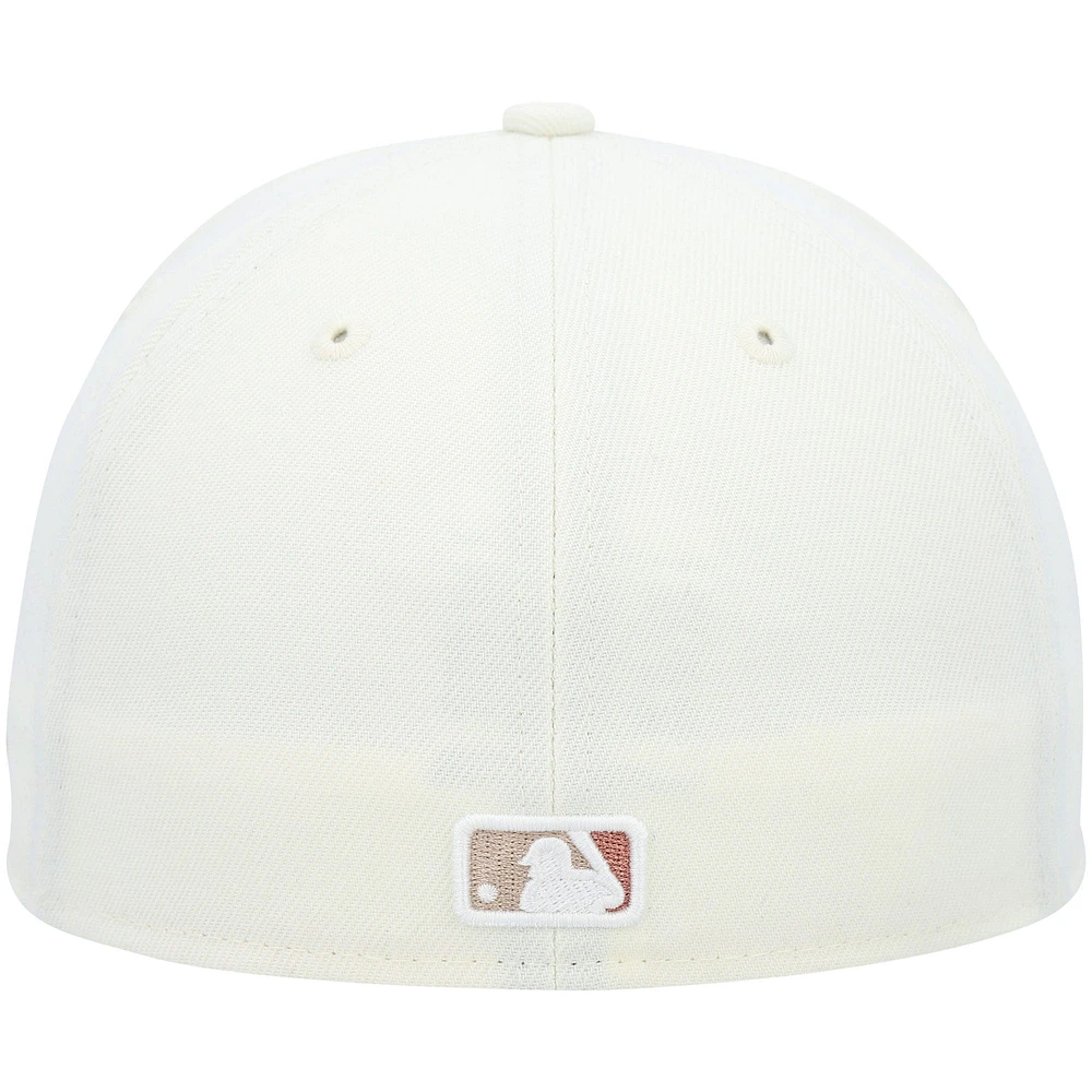 Men's New Era Cream San Francisco Giants Chrome Camel Rust Undervisor 59FIFTY Fitted Hat