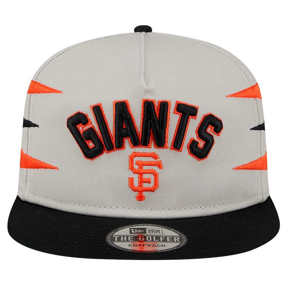 Men's New Era Cream San Francisco Giants Iron Golfer Snapback Hat