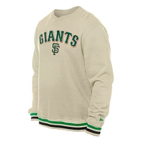 Sweat-shirt à capuche en sergé crème San Francisco Giants pour homme New Era