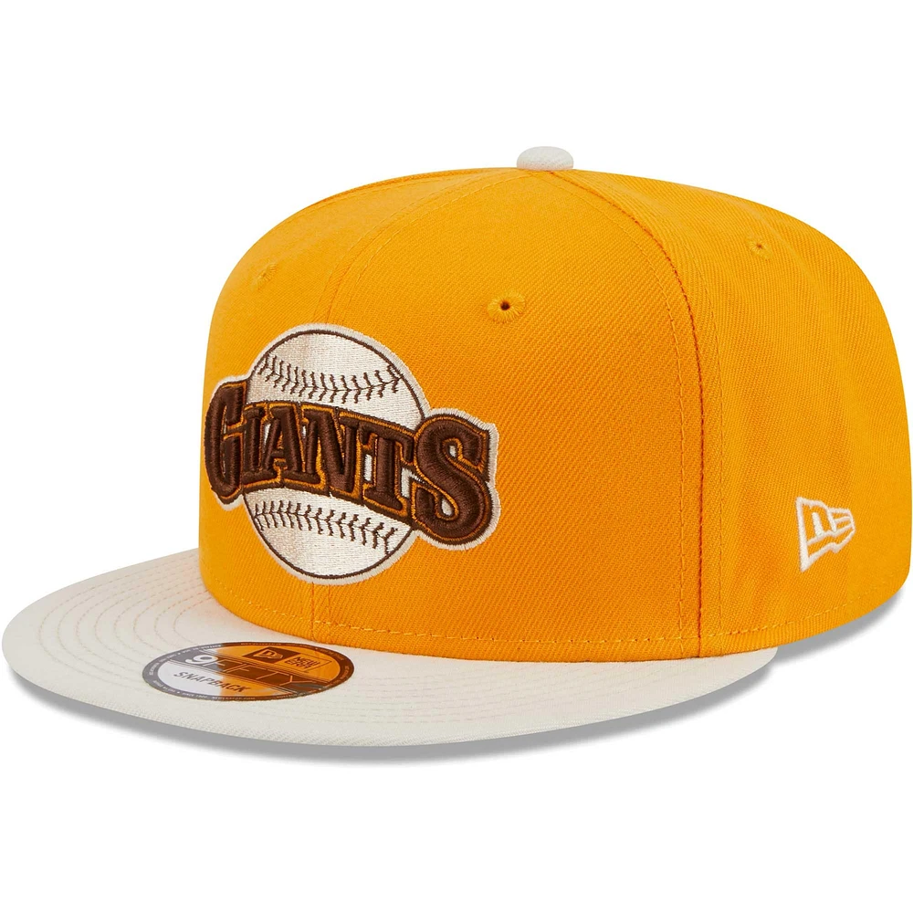 Casquette Snapback 9FIFTY Tiramisu San Francisco Giants New Era dorée pour homme