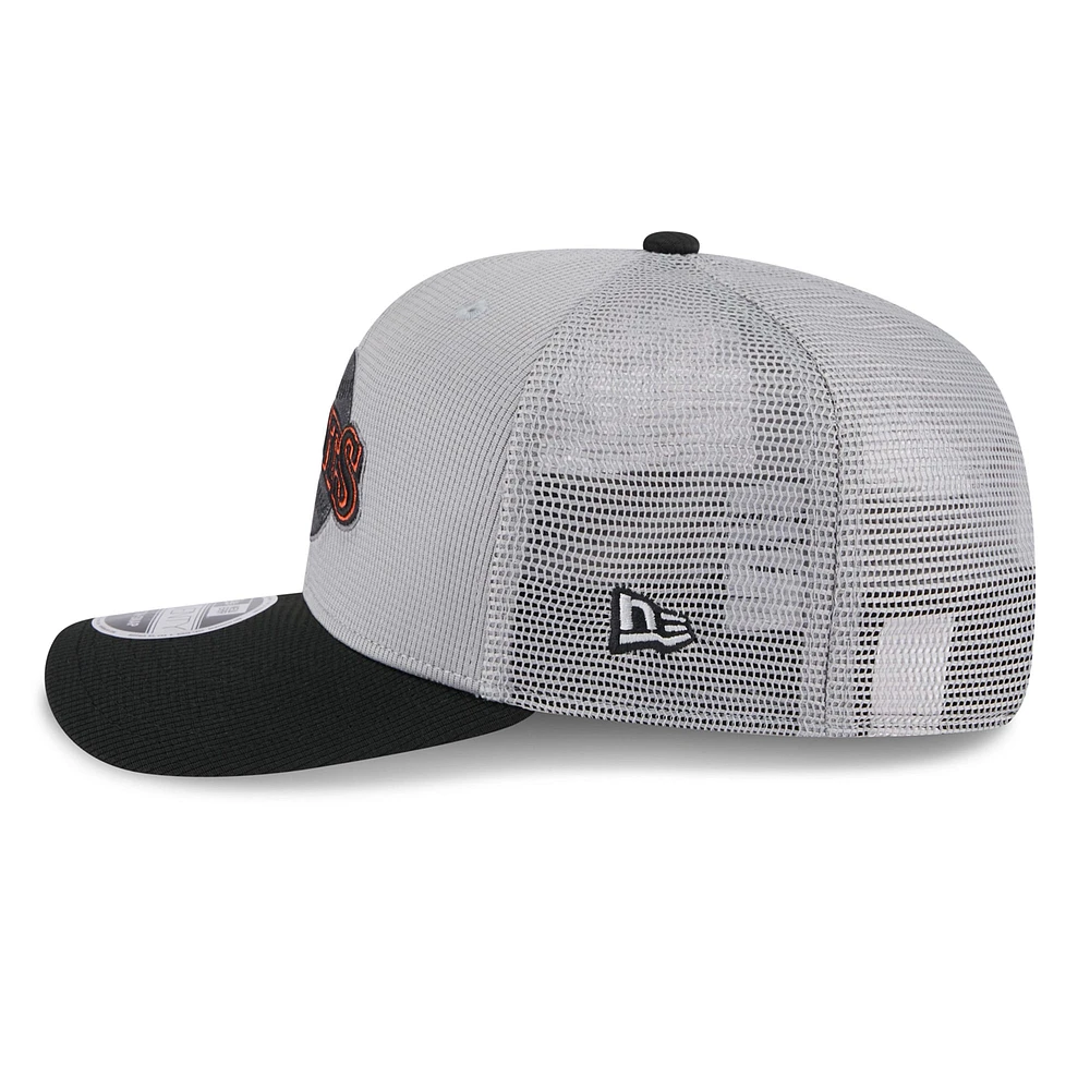 Men's New Era /Black San Francisco Giants 2025 Batting Practice 9SEVENTY Stretch-Snap Trucker Hat