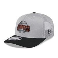 Men's New Era /Black San Francisco Giants 2025 Batting Practice 9SEVENTY Stretch-Snap Trucker Hat