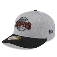 Casquette d'entraînement au bâton à profil bas 59FIFTY pour homme New Era gris/noir San Francisco Giants 2025
