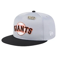Men's New Era Gray/Black San Francisco Giants Satin 59FIFTY Fitted Hat