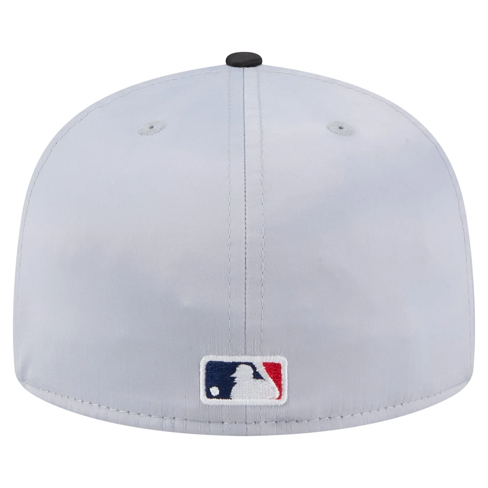 Men's New Era Gray/Black San Francisco Giants Satin 59FIFTY Fitted Hat