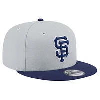 Men's New Era Gray/Navy San Francisco Giants 2-Tone Color Pack 9FIFTY Snapback Hat