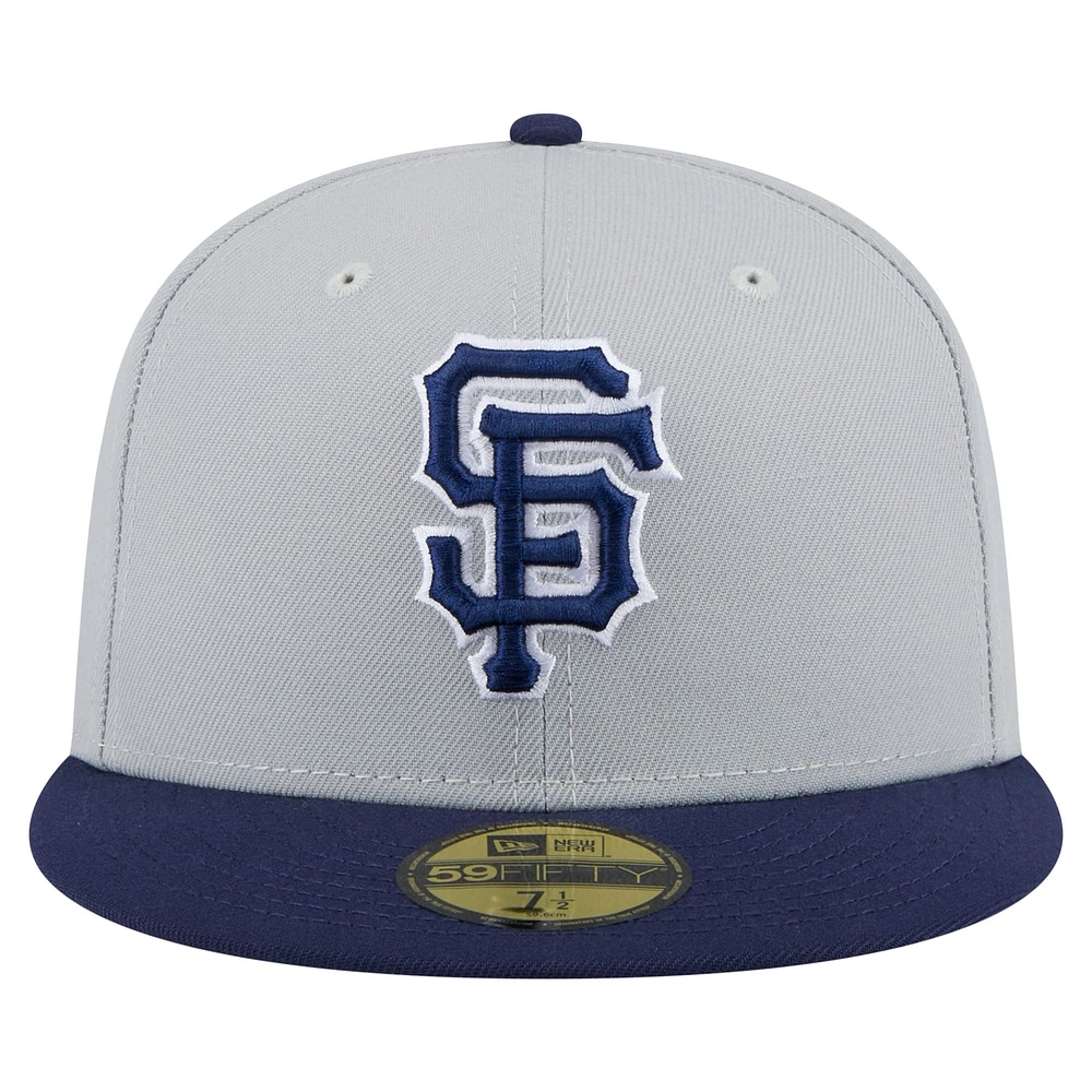 Men's New Era  Gray/Navy San Francisco Giants Colorpack Two-Tone 59FIFTY Fitted Hat
