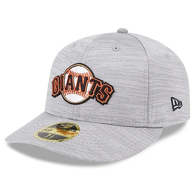 Casquette ajustée 59FIFTY à profil bas des Giants de San Francisco 2023 Clubhouse pour homme New Era grise