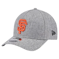 Men's New Era Gray San Francisco Giants Cotton Weave M-Crown A-Frame 9FORTY Adjustable Hat