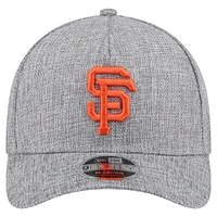 Men's New Era Gray San Francisco Giants Cotton Weave M-Crown A-Frame 9FORTY Adjustable Hat