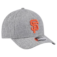 Men's New Era Gray San Francisco Giants Cotton Weave M-Crown A-Frame 9FORTY Adjustable Hat