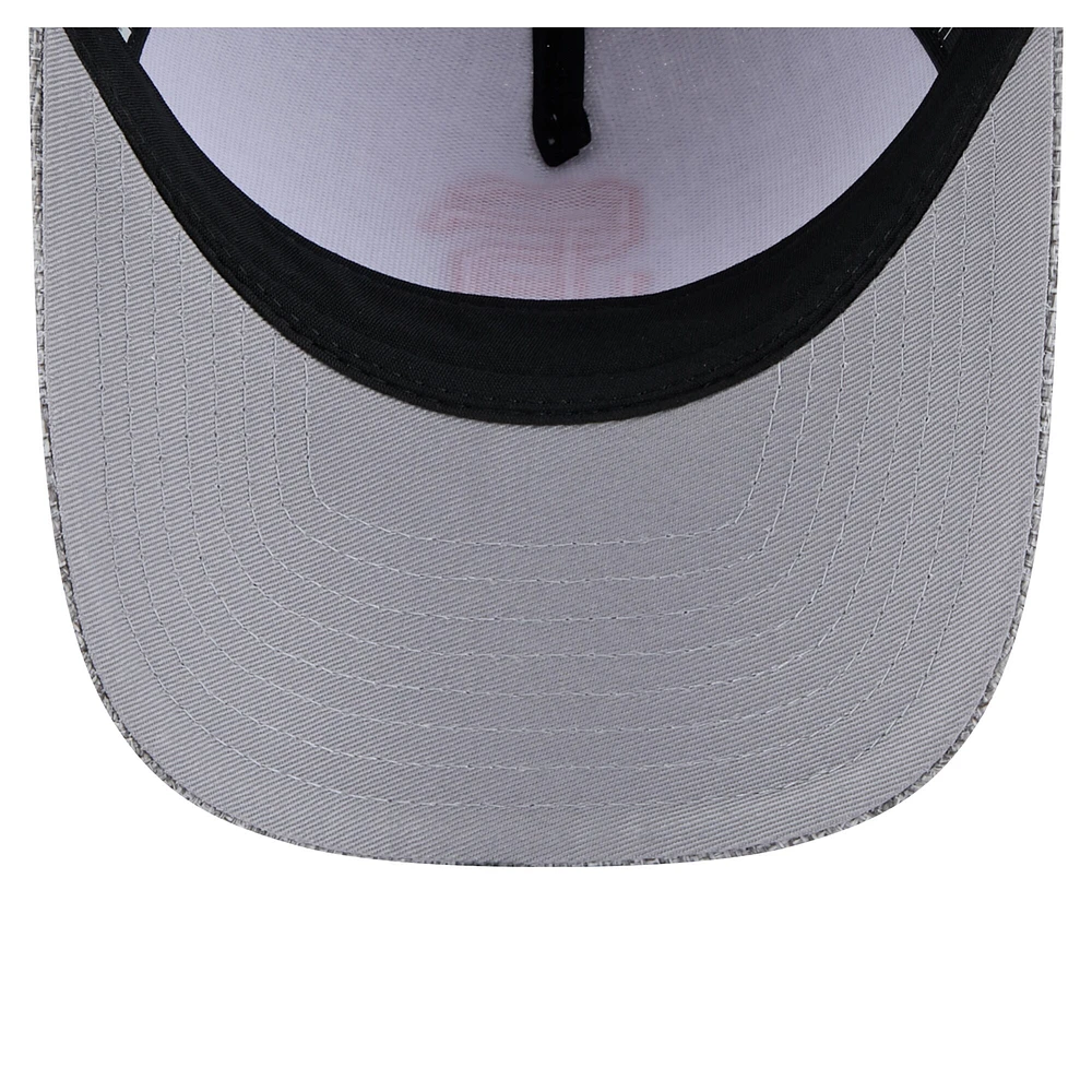 Men's New Era Gray San Francisco Giants Cotton Weave M-Crown A-Frame 9FORTY Adjustable Hat