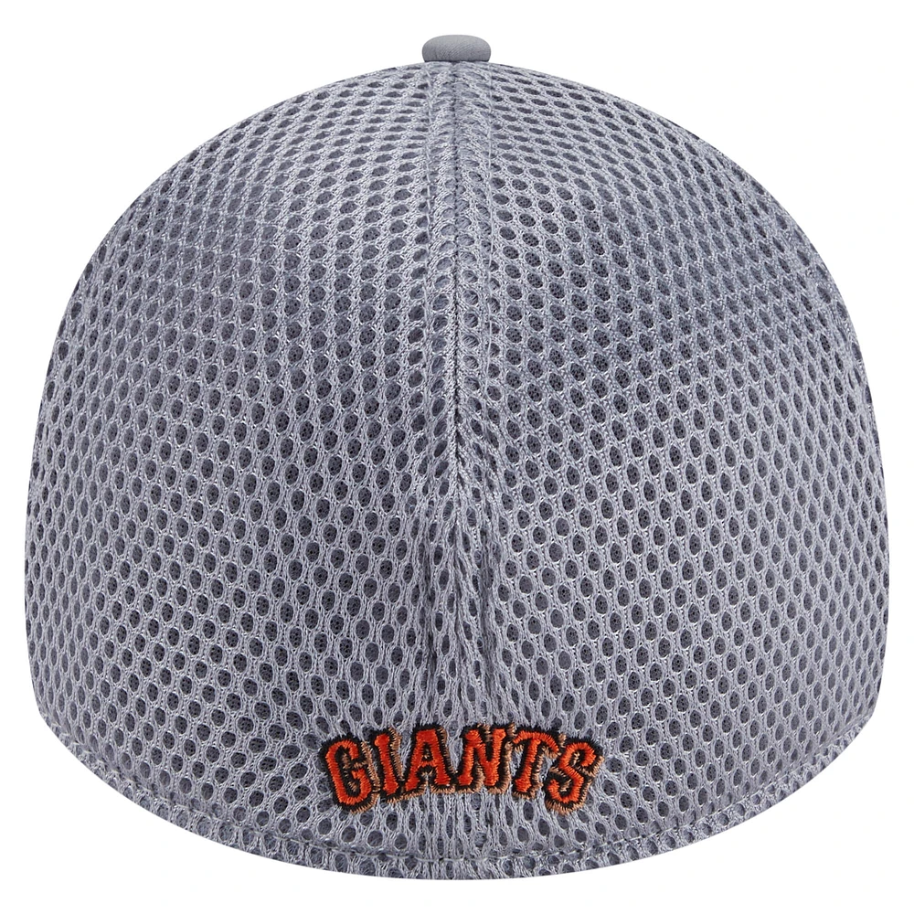 Men's New Era  Gray San Francisco Giants Linear 39THIRTY Flex-Fit Hat