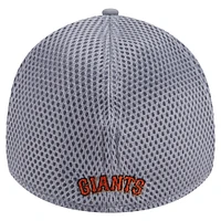 Men's New Era  Gray San Francisco Giants Linear 39THIRTY Flex-Fit Hat