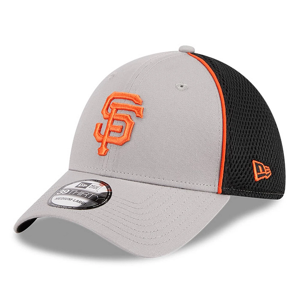 Casquette flexible 39THIRTY Pipe des Giants de San Francisco New Era pour hommes, grise