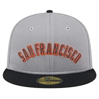 Men's New Era Gray San Francisco Giants Pivot Mesh 59FIFTY Fitted Hat