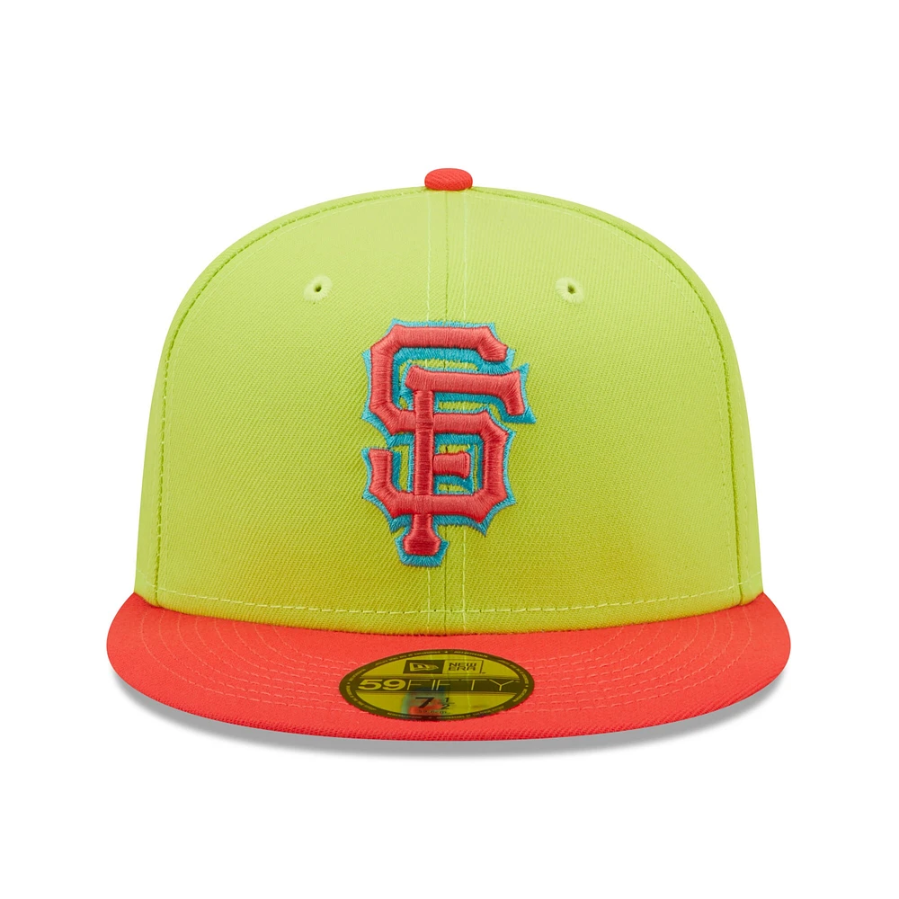 Men's New Era Green/Red San Francisco Giants Cyber Highlighter 59FIFTY Fitted Hat