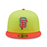 Men's New Era Green/Red San Francisco Giants Cyber Highlighter 59FIFTY Fitted Hat