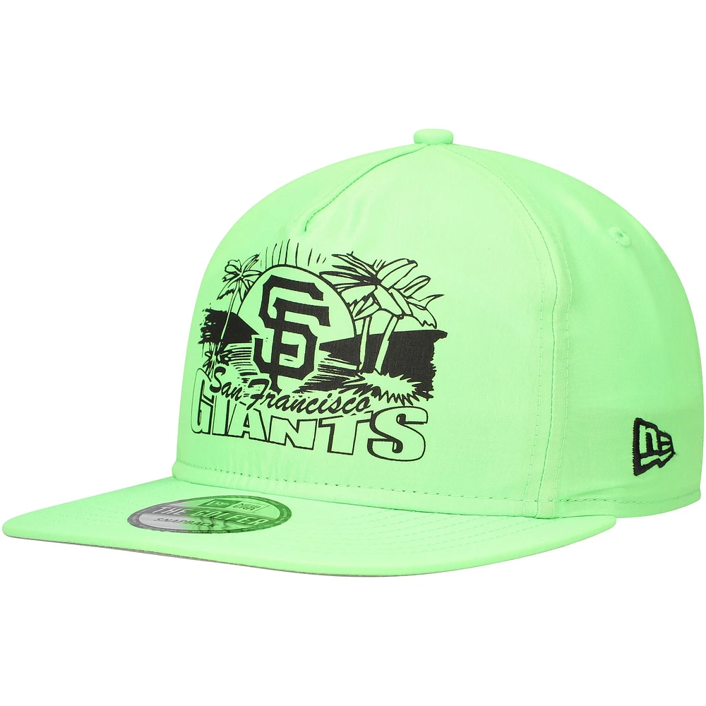 Men's New Era Green San Francisco Giants Neon Golfer Snapback Hat