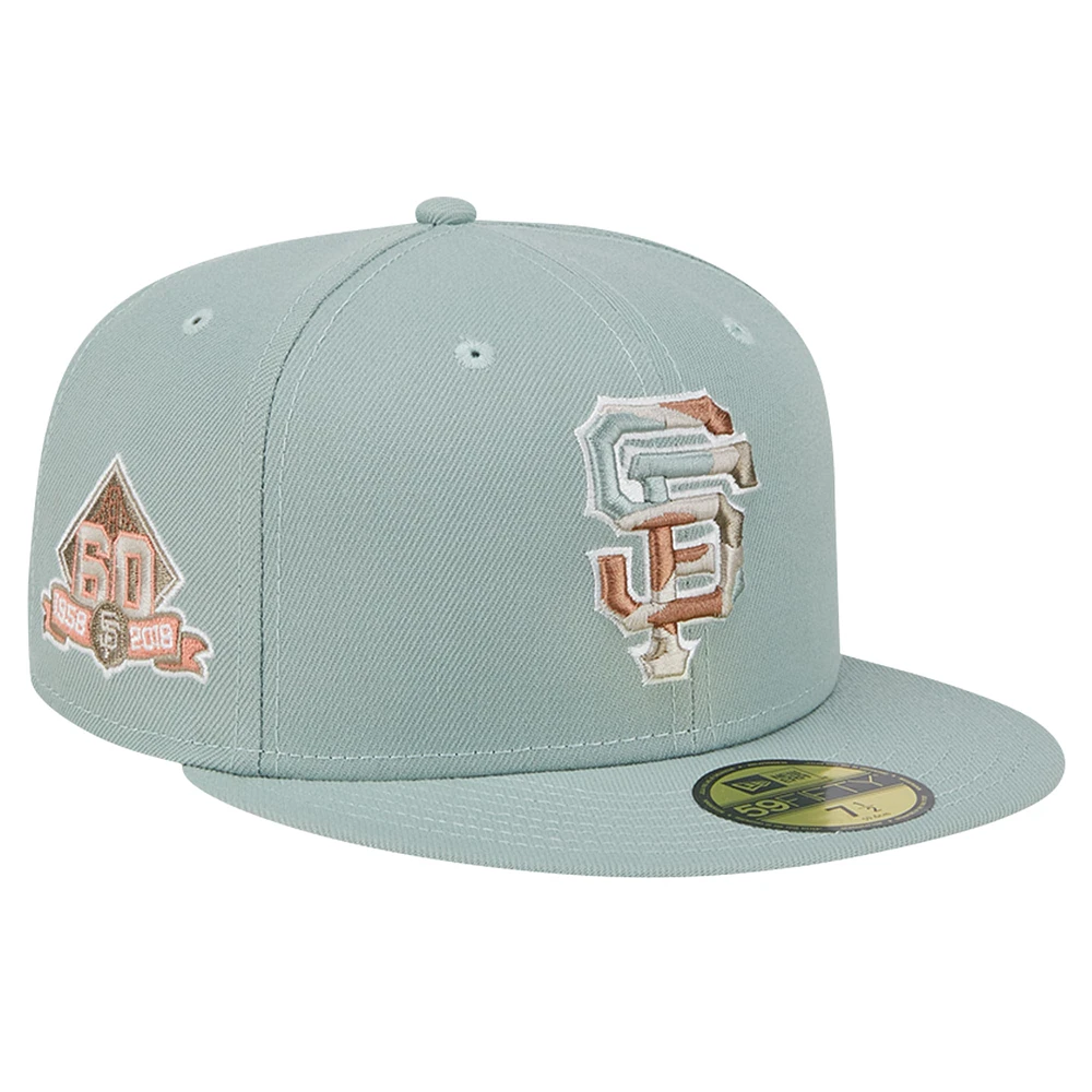 Casquette ajustée 59FIFTY verte San Francisco Giants Spring Forest pour hommes New Era