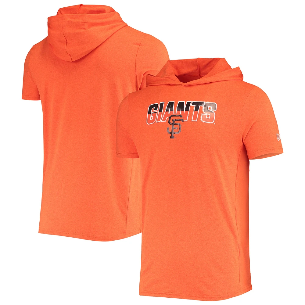 Men's New Era Heathered Orange San Francisco Giants Hoodie T-Shirt