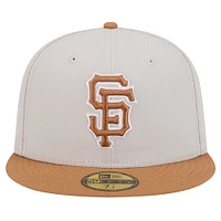 Men's New Era Khaki/Brown San Francisco Giants Two-Tone Color Pack 59FIFTY Fitted Hat