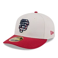 Men's New Era  Khaki/Red San Francisco Giants 2024 Fourth of July Low Profile 59FIFTY Fitted Hat