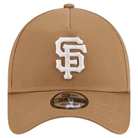 Men's New Era Khaki San Francisco Giants A-Frame 9FORTY Adjustable Hat