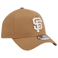 Men's New Era Khaki San Francisco Giants A-Frame 9FORTY Adjustable Hat