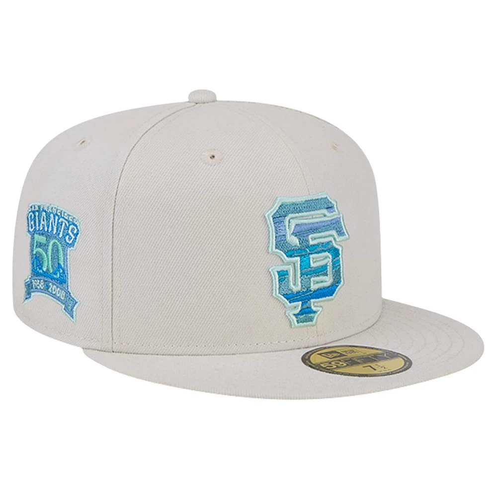 Men's New Era Khaki San Francisco Giants Stone Mist 59FIFTY Fitted Hat