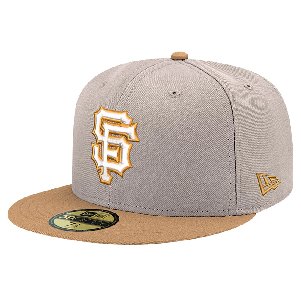 Casquette ajustée 59FIFTY New Era kaki San Francisco Giants Stone Panama pour hommes