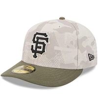 Men's New Era Light Beige/Olive San Francisco Giants 2025 Armed Forces Day 59FIFTY Fitted Hat