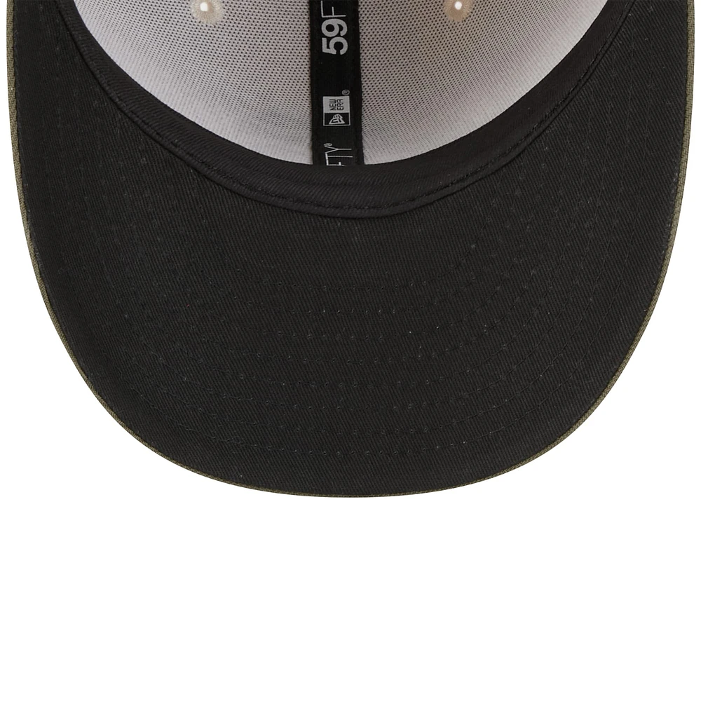 Men's New Era Light Beige/Olive San Francisco Giants 2025 Armed Forces Day 59FIFTY Fitted Hat