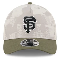 Casquette ajustable New Era 9FORTY M-Crown A-Frame beige clair/olive pour homme