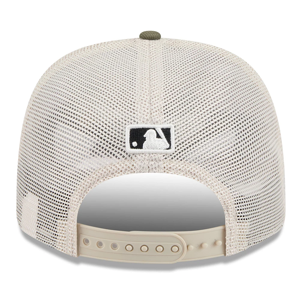Men's New Era Light Beige/Olive San Francisco Giants 2025 Armed Forces Day 9SEVENTY Stretch-Snap Hat