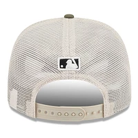 Men's New Era Light Beige/Olive San Francisco Giants 2025 Armed Forces Day 9SEVENTY Stretch-Snap Hat