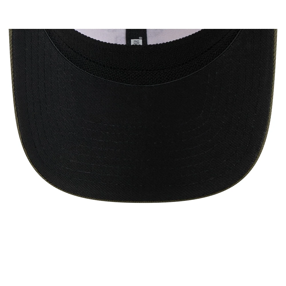 Men's New Era Light Beige/Olive San Francisco Giants 2025 Armed Forces Day 9SEVENTY Stretch-Snap Hat