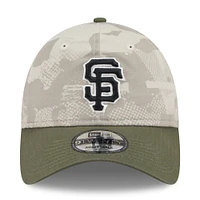 Men's New Era Light Beige/Olive San Francisco Giants 2025 Armed Forces Day 9TWENTY Adjustable Hat