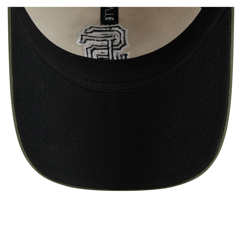 Men's New Era Light Beige/Olive San Francisco Giants 2025 Armed Forces Day 9TWENTY Adjustable Hat