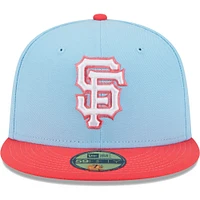 Men's New Era Light Blue/Red San Francisco Giants Spring Color Two-Tone 59FIFTY Fitted Hat