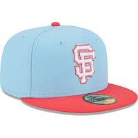 Men's New Era Light Blue/Red San Francisco Giants Spring Color Two-Tone 59FIFTY Fitted Hat