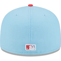 Men's New Era Light Blue/Red San Francisco Giants Spring Color Two-Tone 59FIFTY Fitted Hat