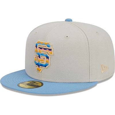 Men's New Era Natural San Francisco Giants Beach Front 59FIFTY Fitted Hat